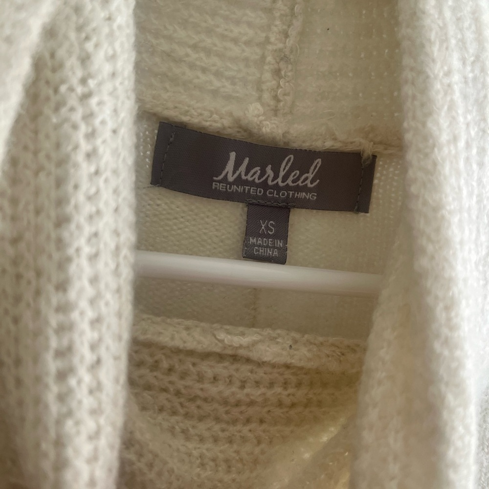 Marled Cream Cowl Neck Sweater - Picture 2 of 2